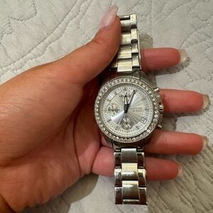 FOSSIL DIAMOND WATCH WHITE FACE